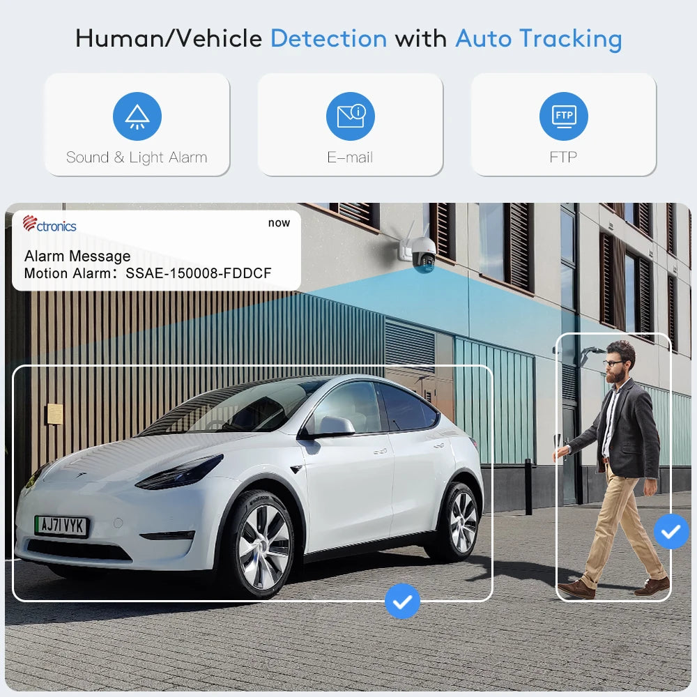 4K 8MP Outdoor Security Camera with Smart Tracking