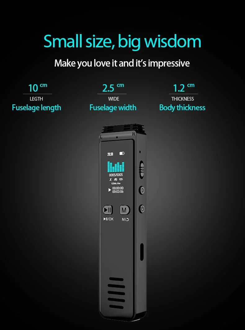 Voice Activated Recorder Bluetooth Digital Professional Sound Recording Device Audio Listening Dictaphone STTWUNAKE 