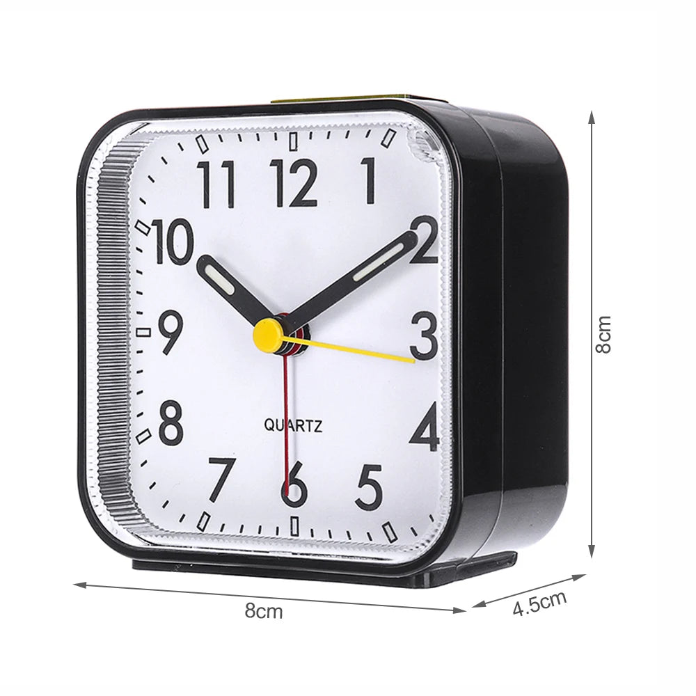 Compact Analogue Alarm Clock with Light and Snooze