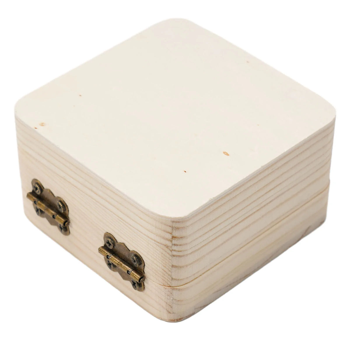 Plain Wooden Gift & Keepsake Box, 8 × 8 × 4.5 cm