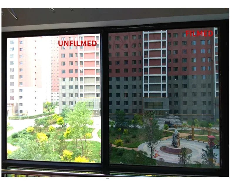 2/3/5M One Way Mirror Window Film Vinyl Self-adhesive Reflective Solar Film Privacy Window Tint for Home Silver Glass Sticker 