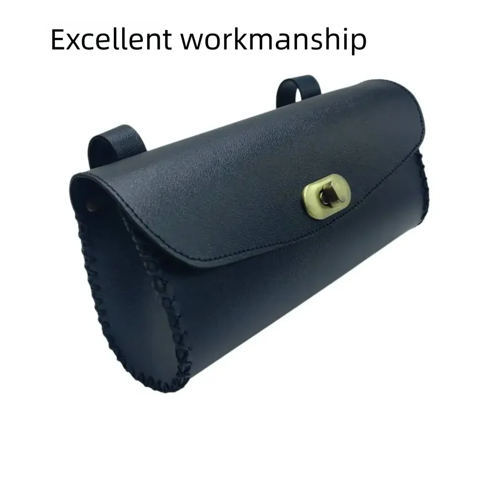 Retro-Style PU Bicycle Storage Pouch
