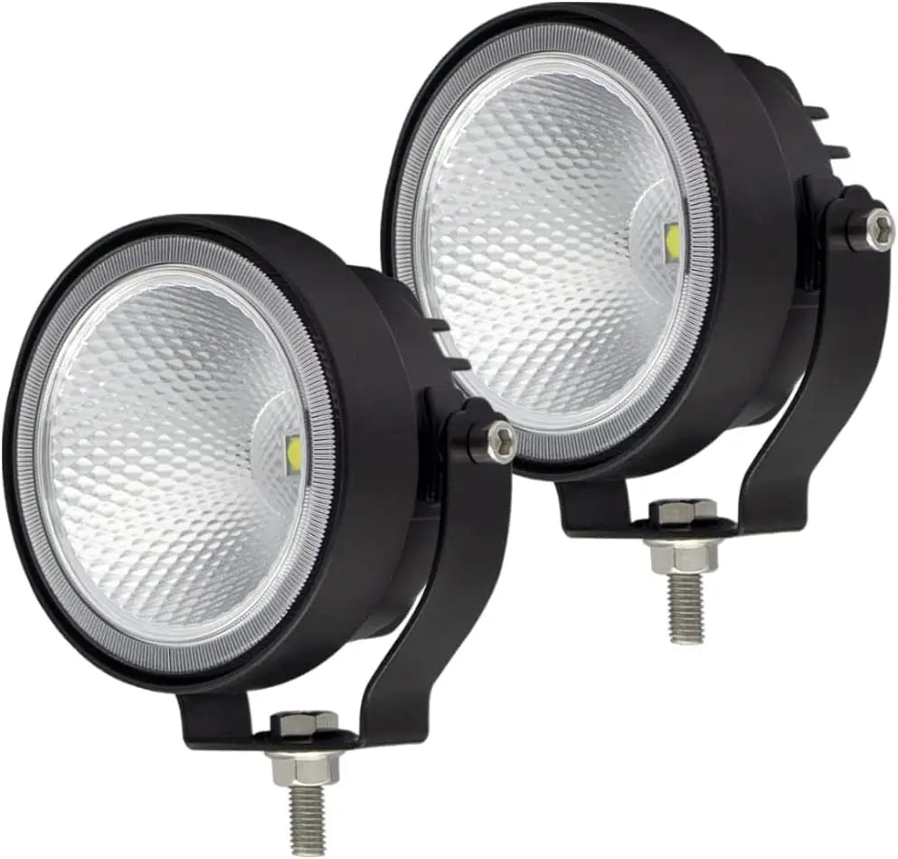 NLpearl 2pcs 12V 24V Led Work Light Offroad 4 Inch Round Spotlights Fog Light For Car ATV Dirt Bike Pickup Truck Boat Motorcycle