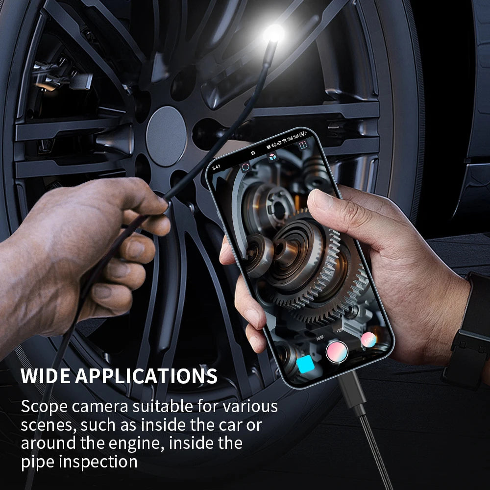 Caméra endoscope Android Type-C 7MM étanche IP67 à 6 LED, bore scope miniature avec 6 DEL