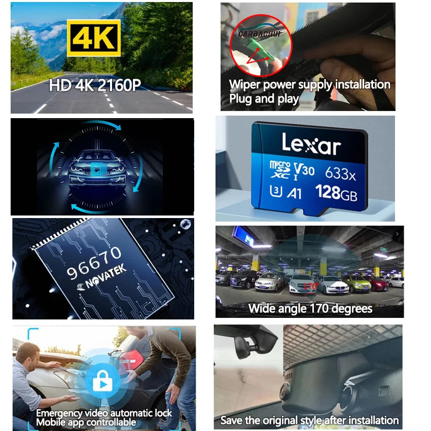 4K Hidden WiFi Dash Cam