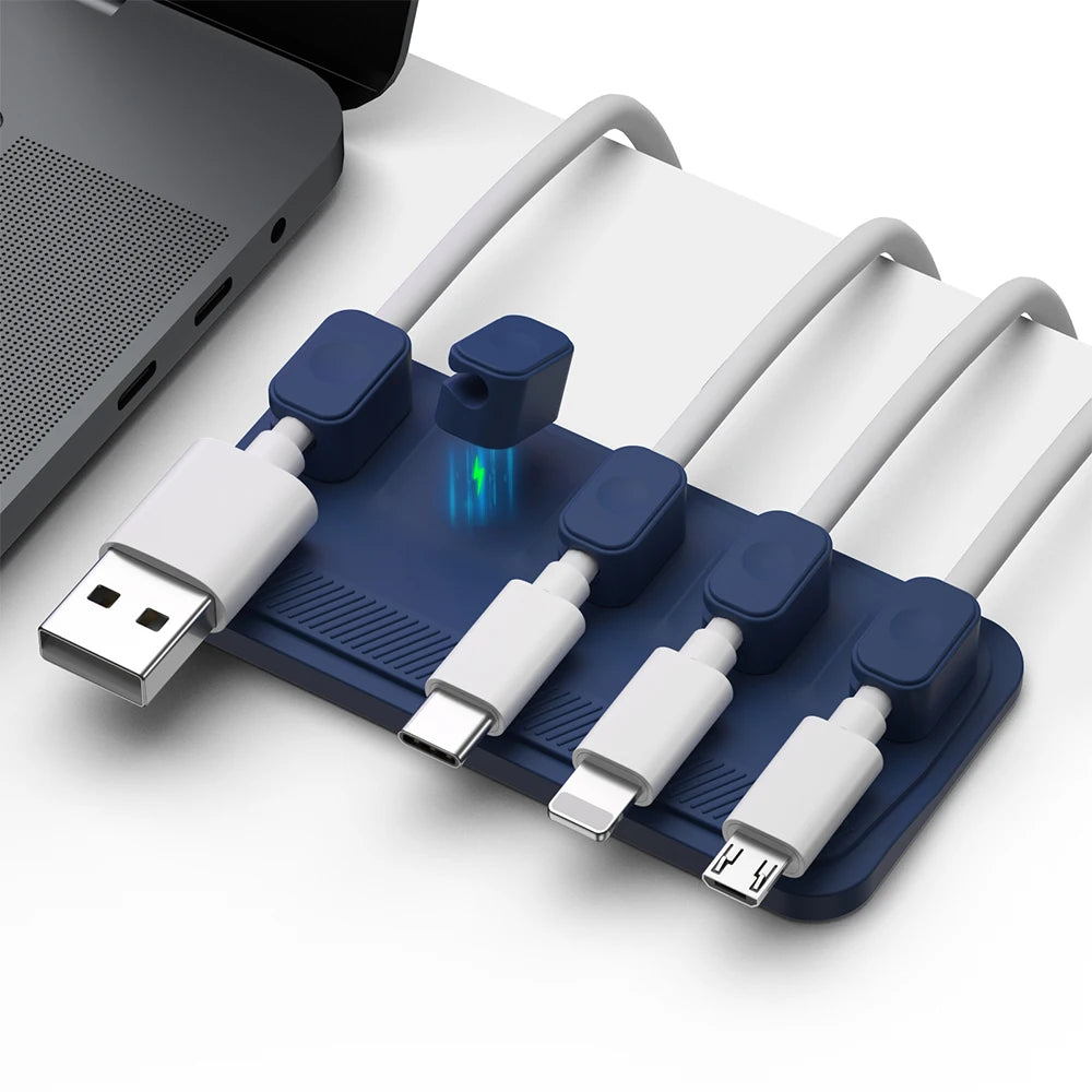 Magnetic Cable Organiser with Five Clips