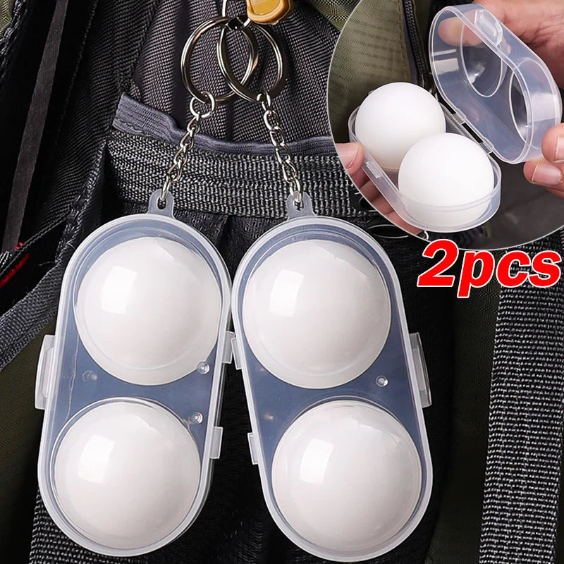 Transparent Table Tennis Ball Case with Keychain