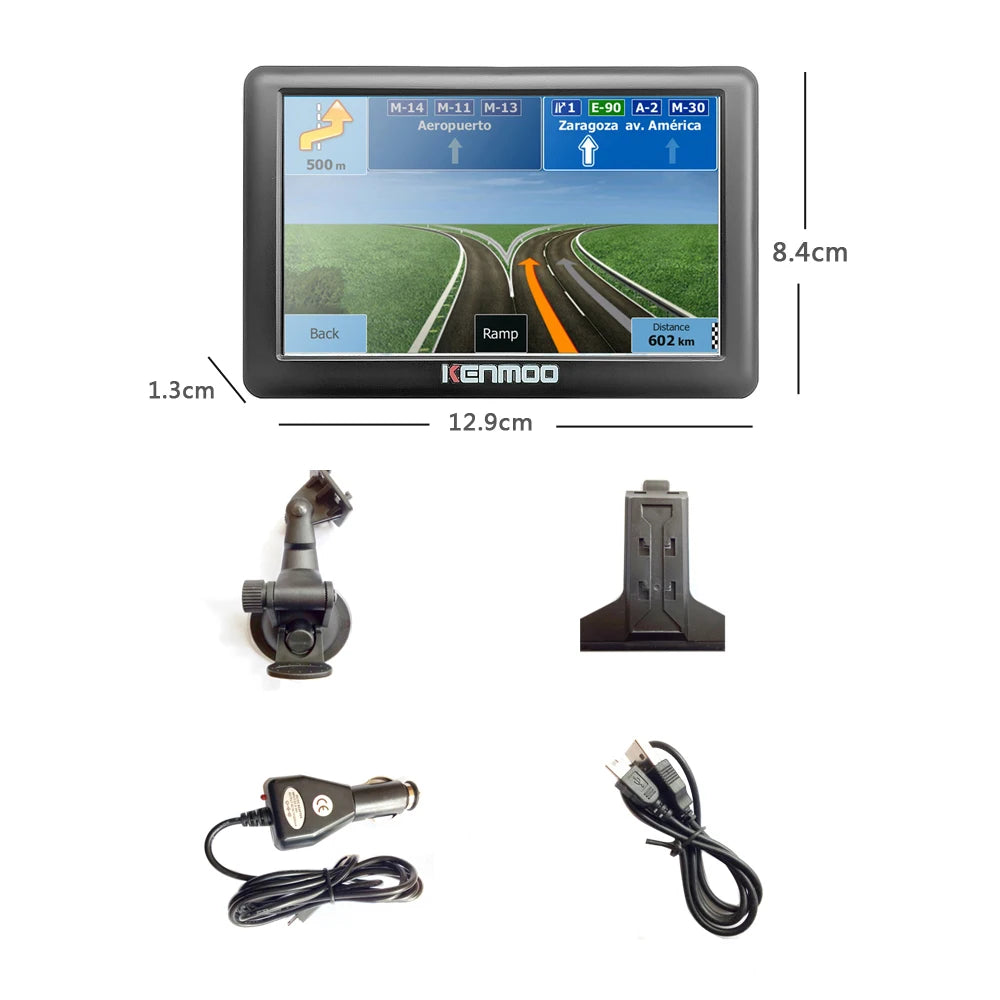 5 Inch HD GPS Navigation Device with Europe and Russia Maps