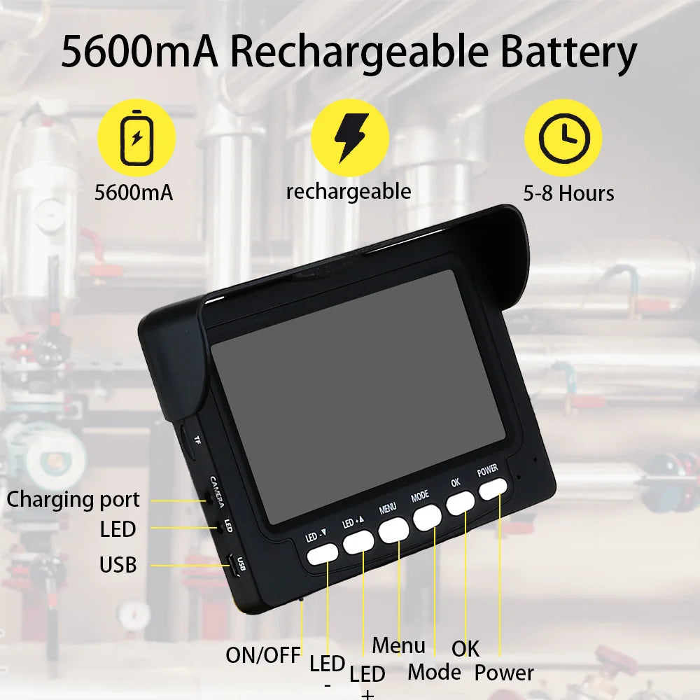 4.3" Sewer Pipe Inspection Camera with DVR Option