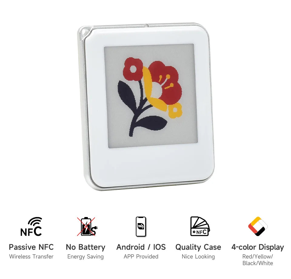 1.54-Inch NFC-Powered Four-Colour E-Paper Display