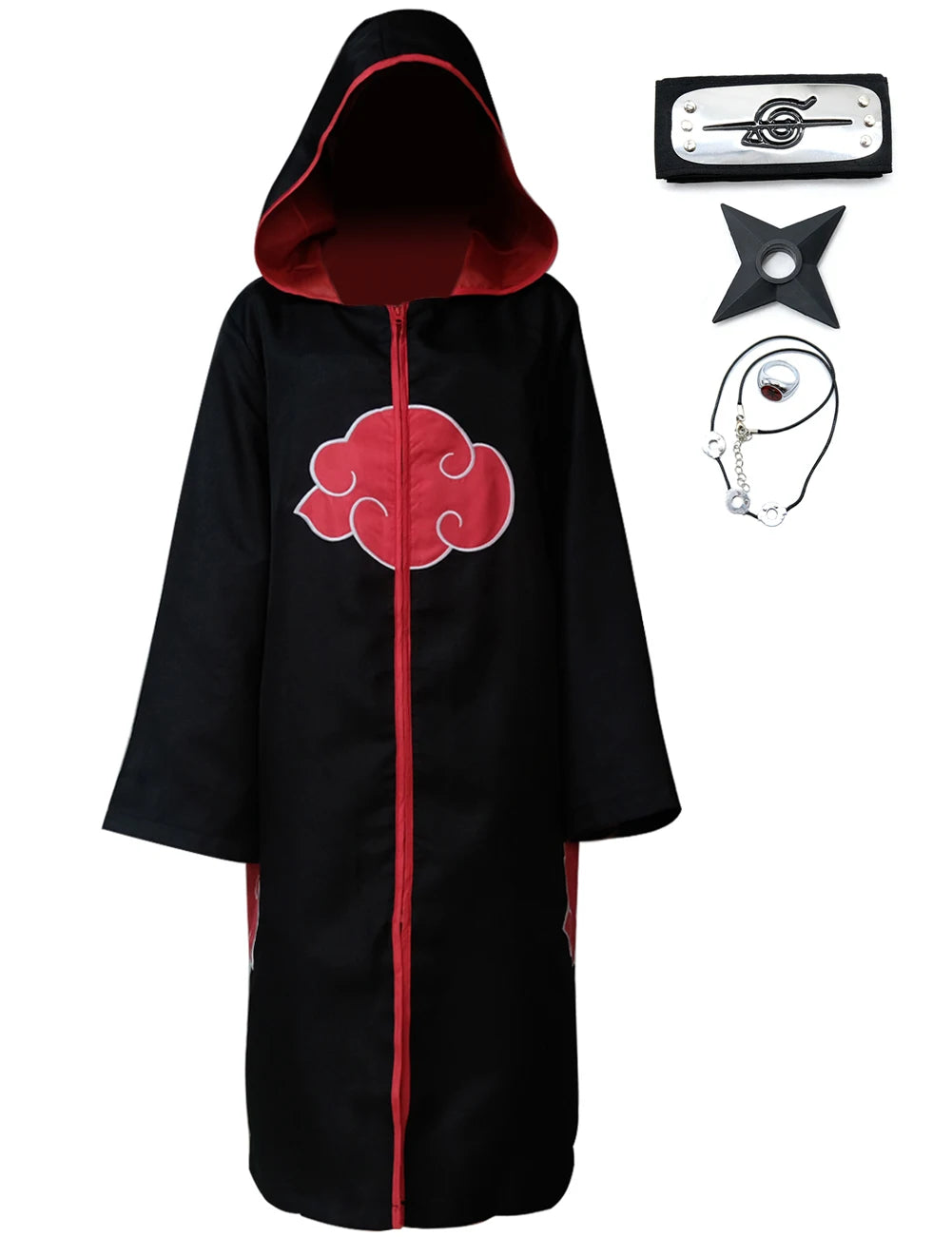 Akatsuki Uchiha Itachi Cloak Costume for Kids and Adults