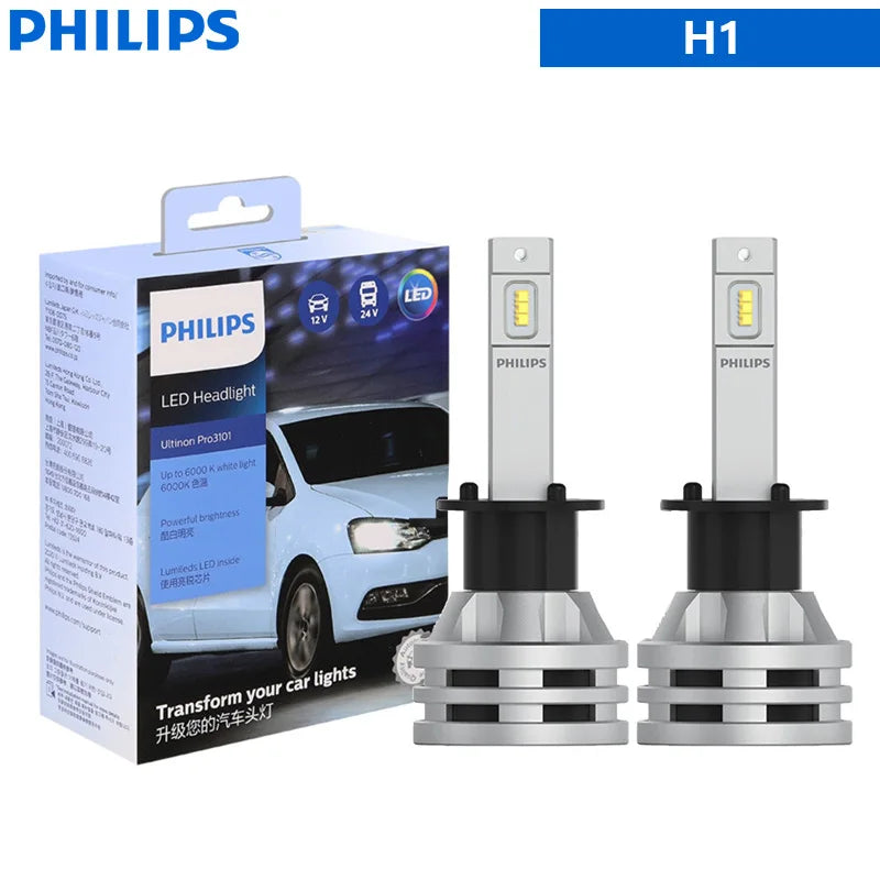 Philips Ultinon Pro3101 LED H4 H7 H11 Phare de véhicule 12V/24V 6000K Blanc lumineux H1 H3 HB3 9005 HB4 9006 HIR2 9012 Lampes LED