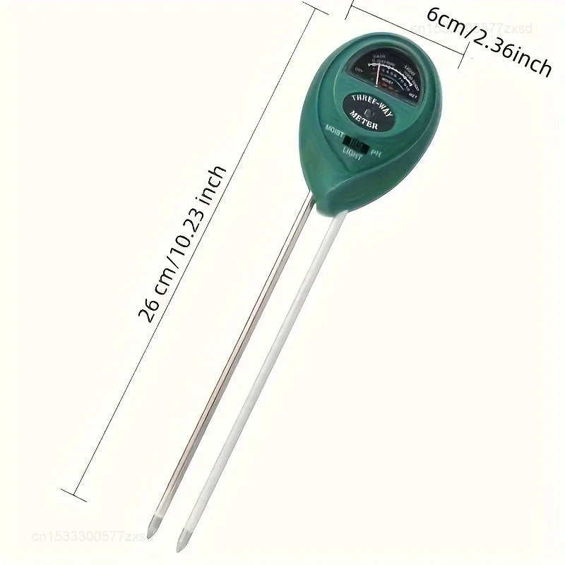 3 in 1 Soil PH Meter Sunlight PH Tester Garden Flowers Soil Moisture Sensor Meter Plants Acidity Humidity PH Monitor Detector 