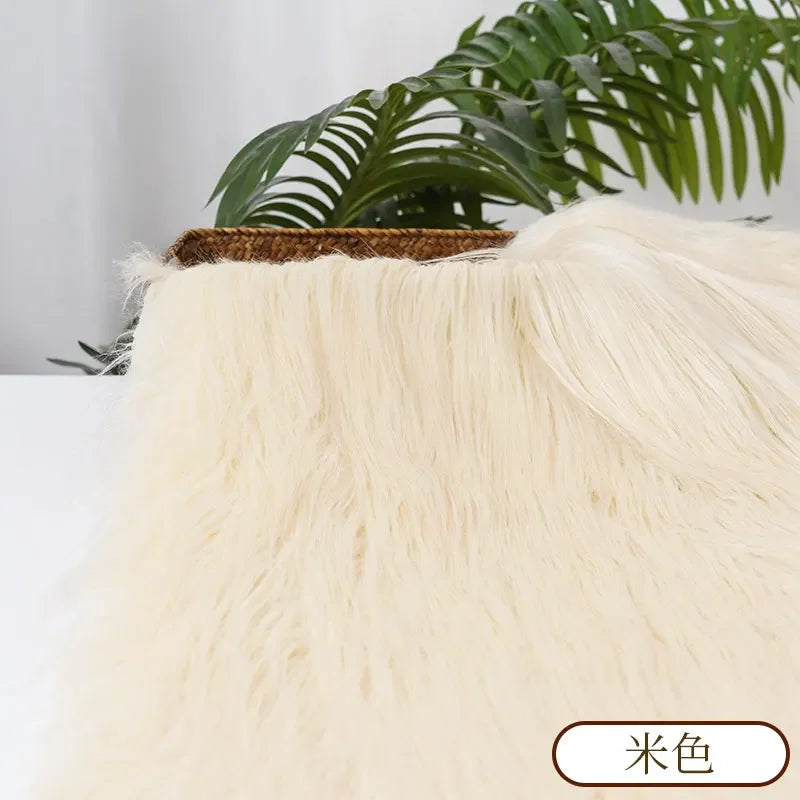 25x45cm Long Hair Faux Fur Fabric For Animal Suit DIY Doll Hair Beard Craft Making Material Patchwork Garment Sewing Accessories 