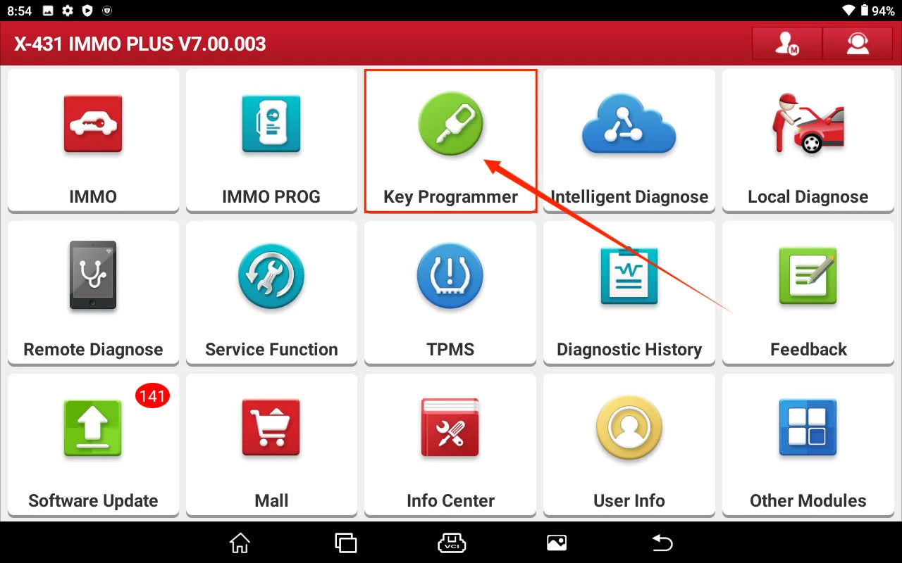 LAUNCH X431 Schlüsselprogrammierer mit Smart-Key- und IMMO-Chip-Funktionen