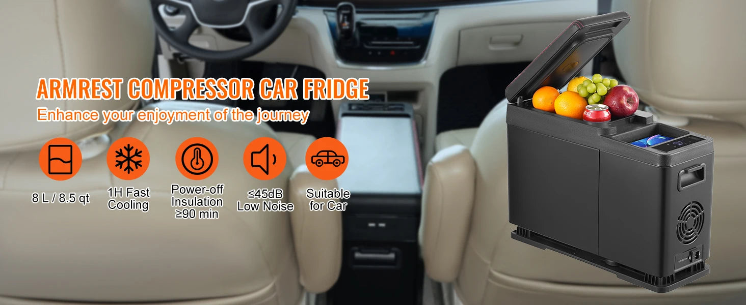 8L Portable Car Refrigerator with Fast Cooling and App Control