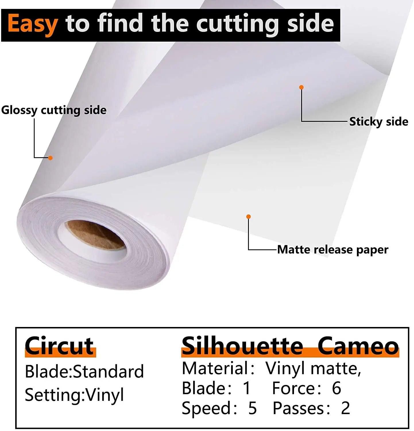 Glossy Permanent Adhesive Vinyl Roll for Crafts