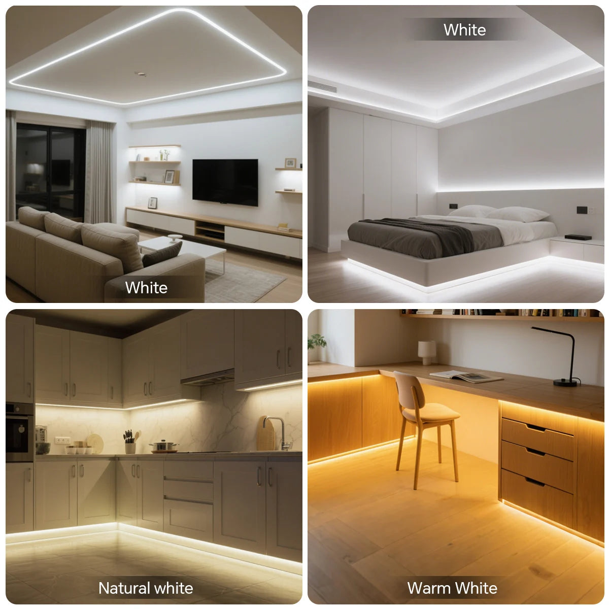 COB LED Strip Light with EU Plug, Cuttable, 1 to 20 m