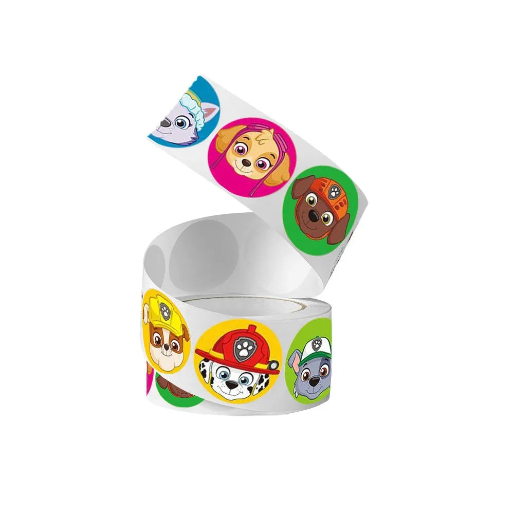 New 500PCS Paw Patrol Children's Cartoon Stickers Cute Kids Stationery Supplies School Teacher Supplies Reward Sticker Toys Gift 