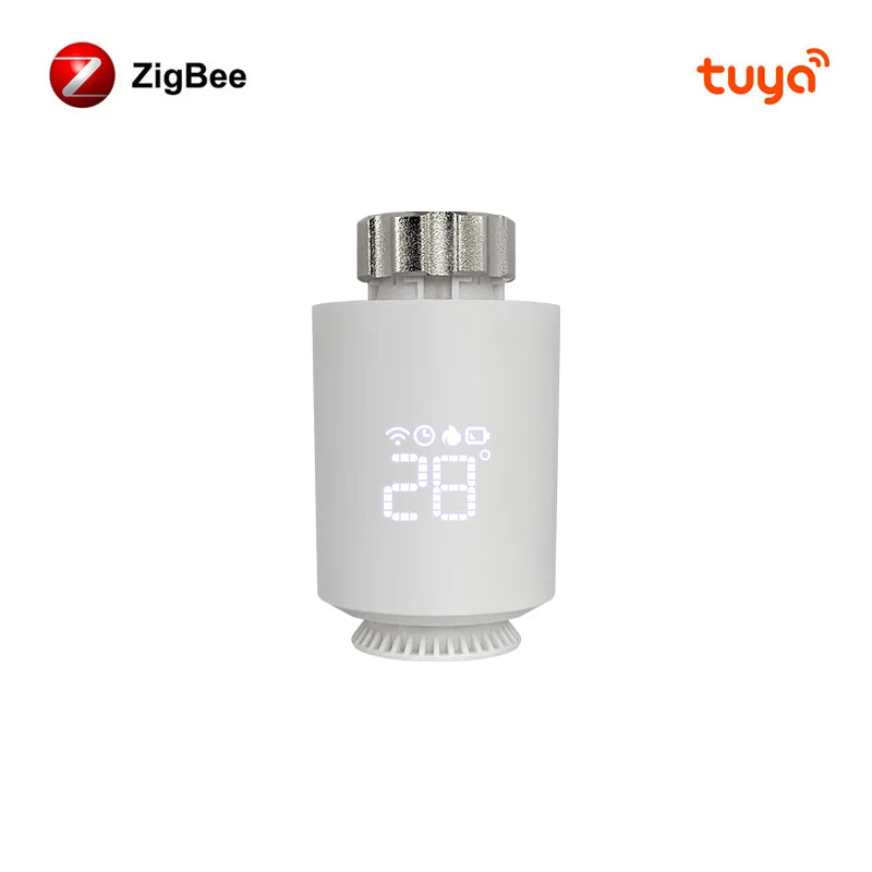 AVATTO Tuya ZigBee3.0 Thermostat Radiator Actuator Smart TRV Thermostatic Valve Controller Works With Alexa Google Home Alice 