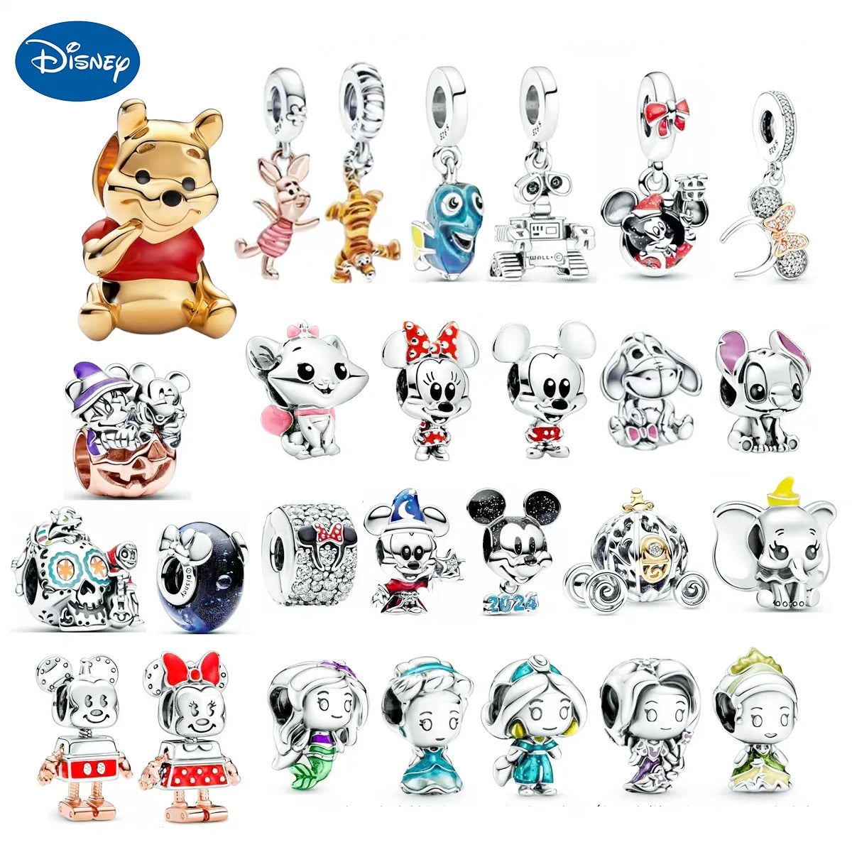 925 Silver DIY Beads for Disney-Inspired Charm Bracelets