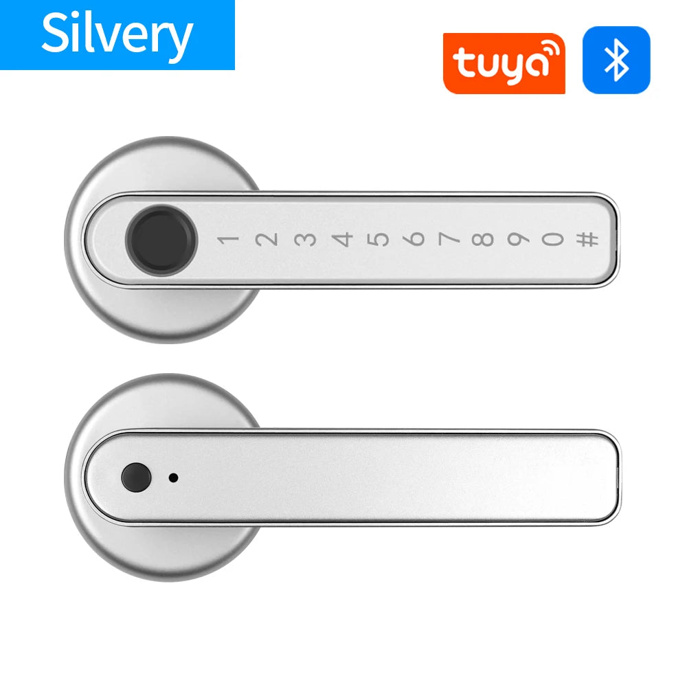 Bluetooth Fingerprint and Keypad Door Handle Lock
