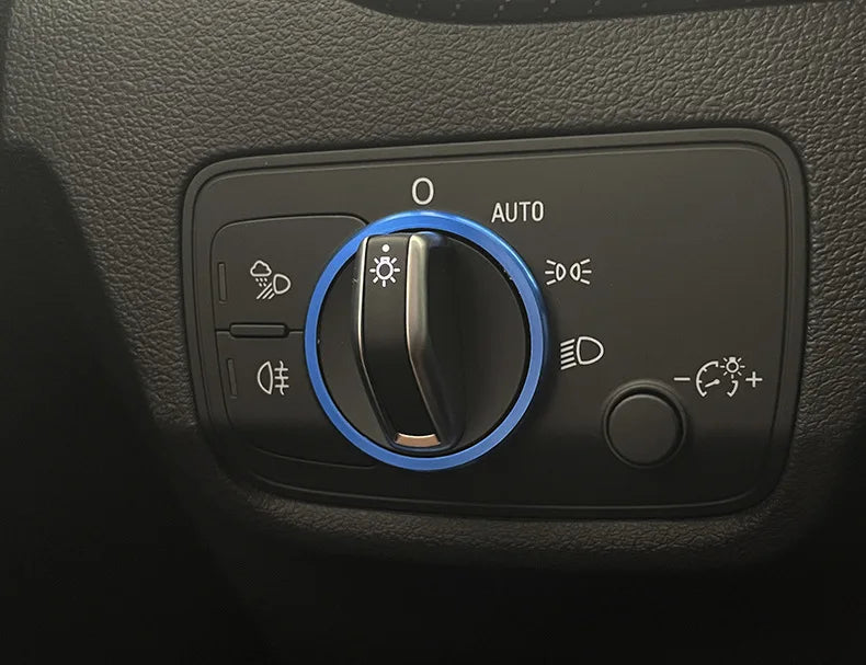 Headlight Adjust Switch Decoration Ring for Audi Interior Trim