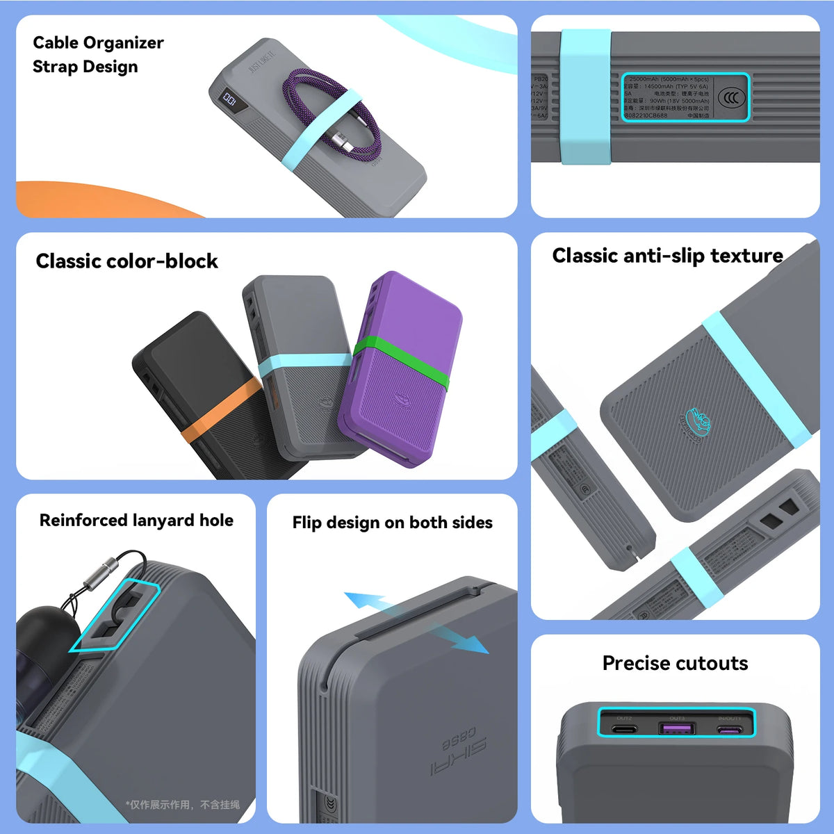 Силиконов калъф за външна батерия Ugreen 145W 25000 mAh