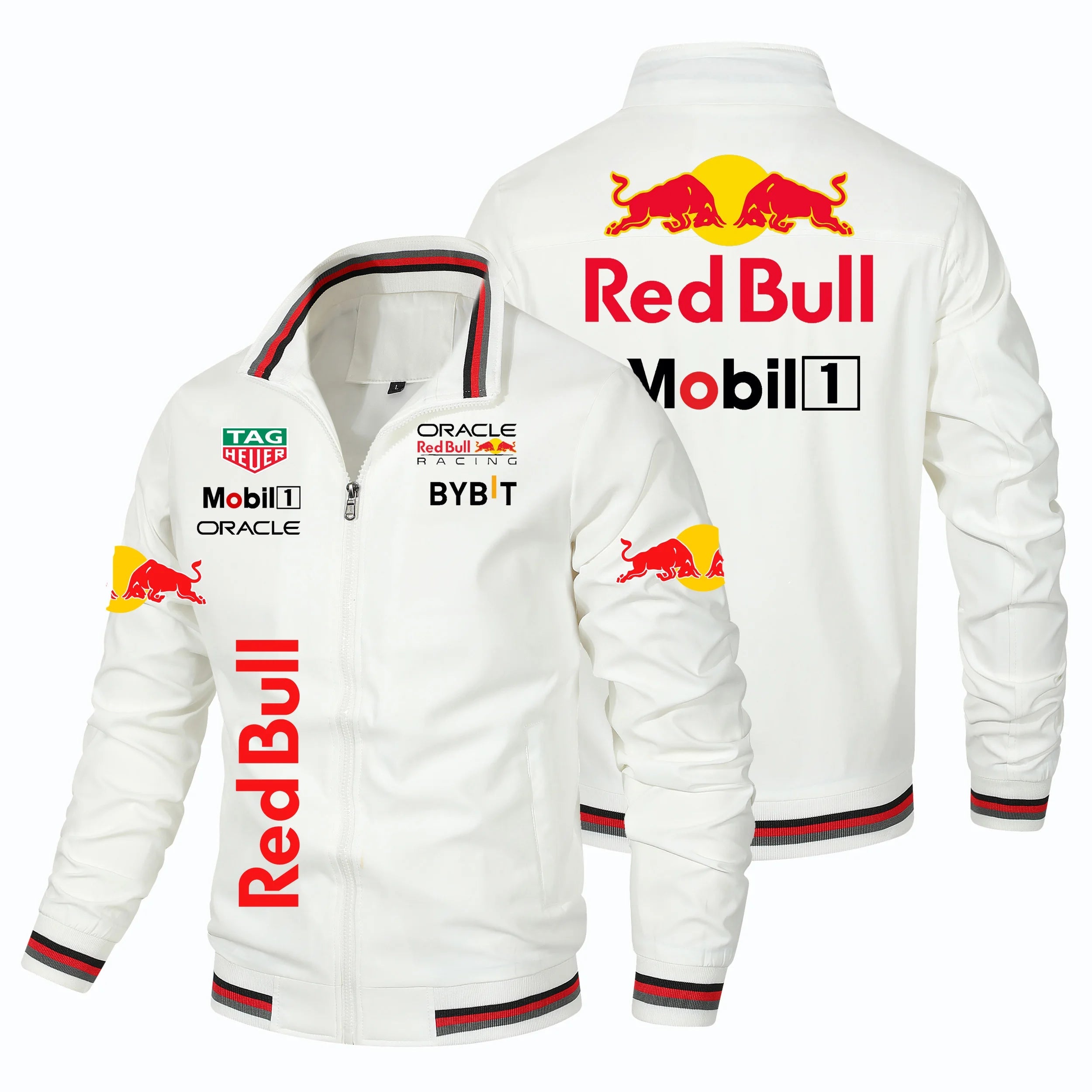 2025 New Retro Style Red Bull Motorcycle Jacket Racing Jacket Windbreaker Outdoor Sports Bicycle Jacket Men's Top Coat 
