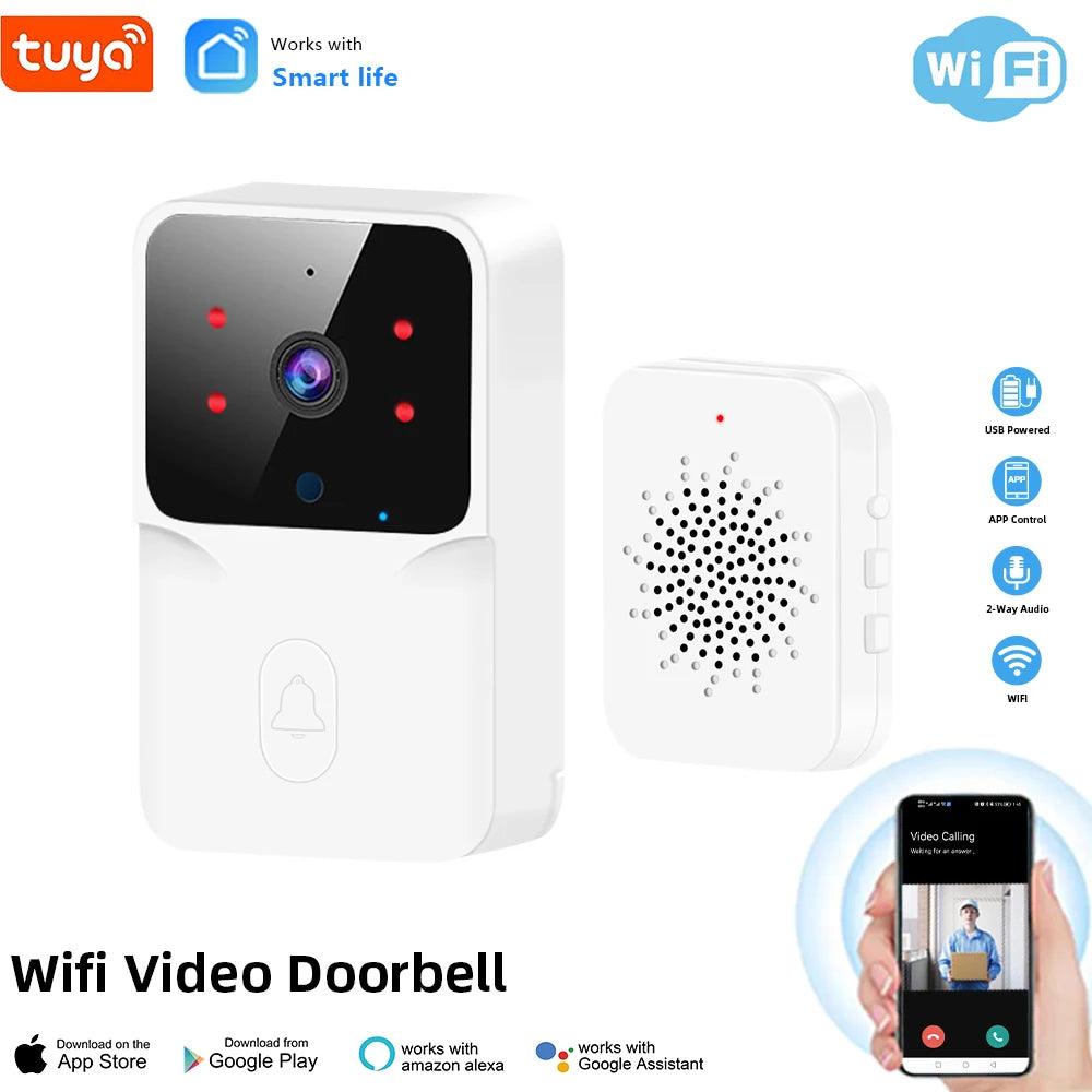 Tuya WiFi Video Doorbell Wireless HD Camera PIR Motion Detection IR Alarm Security Smart Home Door Bell WiFi Intercom for Home Spy-shop.com