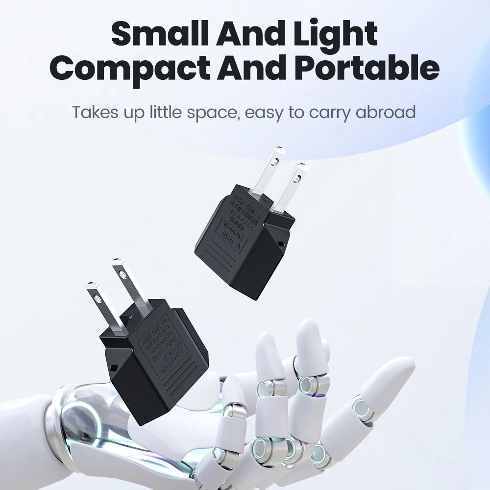 Elough 4.0mm US To EU Converter Plugs European EU To US America Travel Plug Adapter US to EU Power Adapter Electrical Plug 