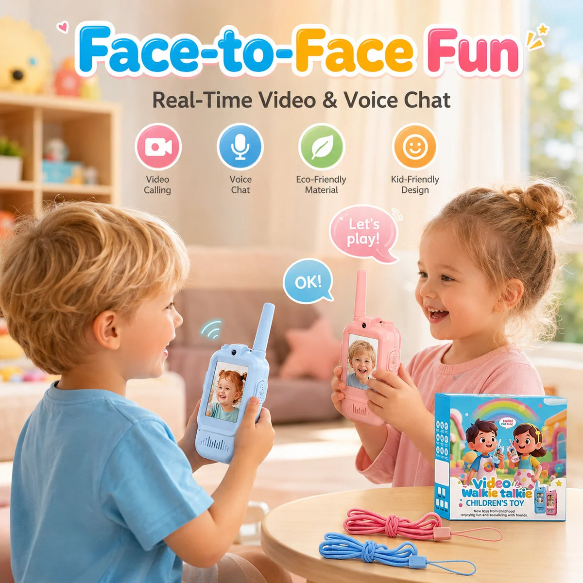Kinderen USB-C Video Walkietalkie Set