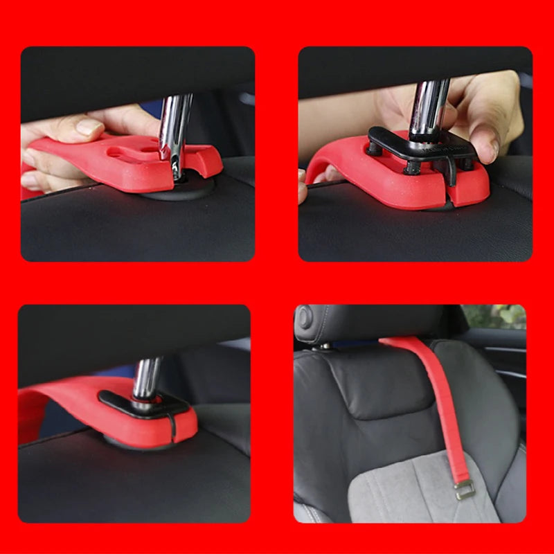Silicone Car Headrest Hook for Handbags and Bags