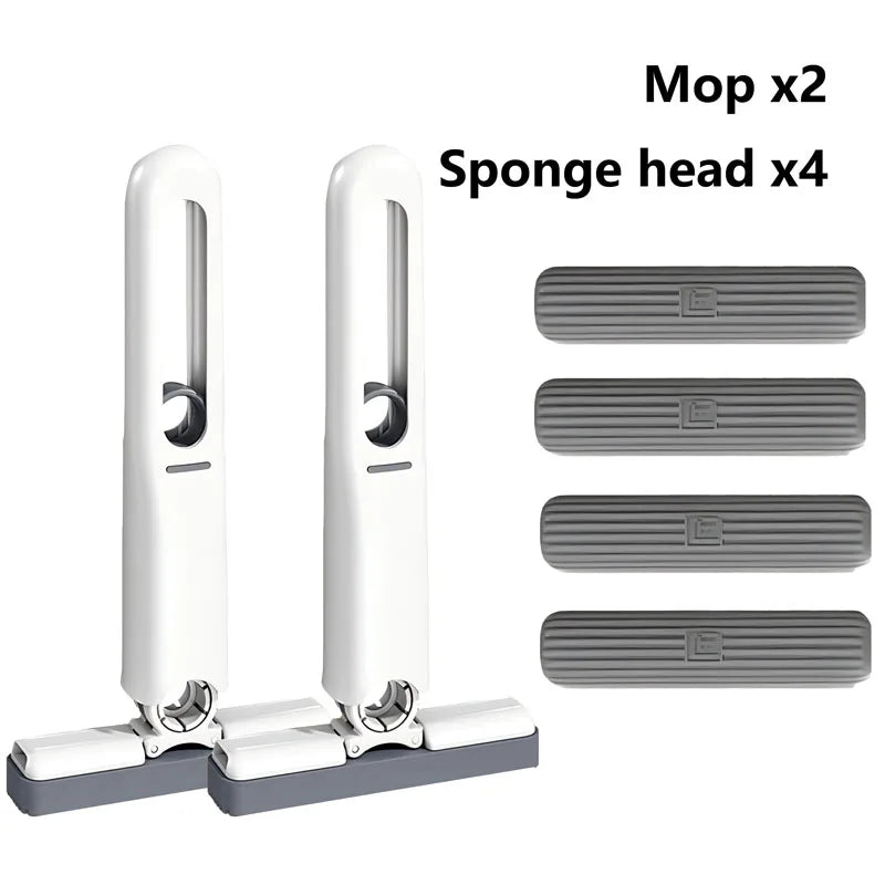 Powerful Squeeze Mini Mop Folding Home Cleaning Mops With Sponge Self-squeezing Floor Washing Mops Desk Window Car Clean Tools 