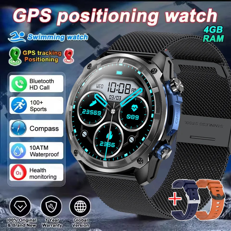 Smartwatch GPS con mappe offline, display AMOLED e memoria da 4GB