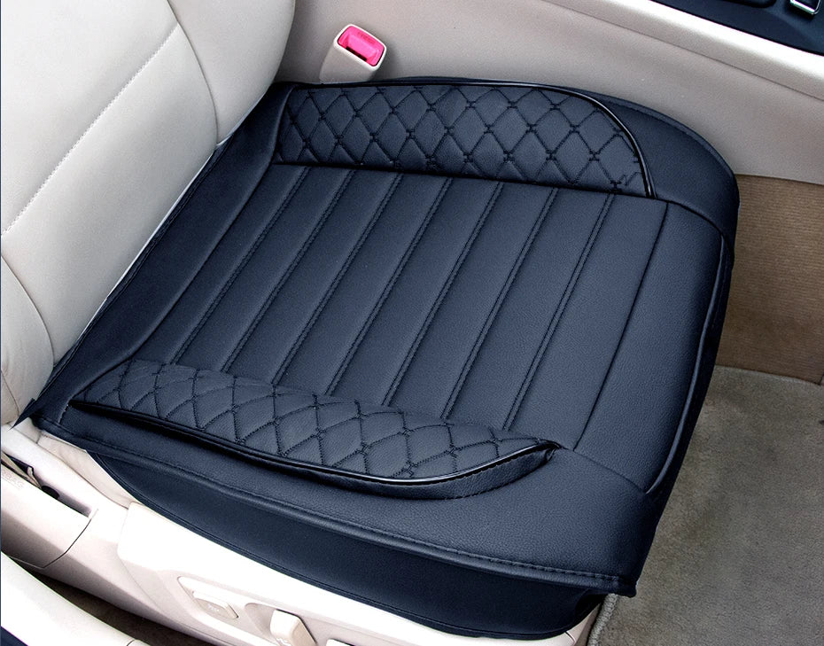 SEAMETAL Full-Surrounded Car Seat Cover Premium PU Leather Auto Seat Protector Cushion Antii Scratch Chair Protection Pad Mat