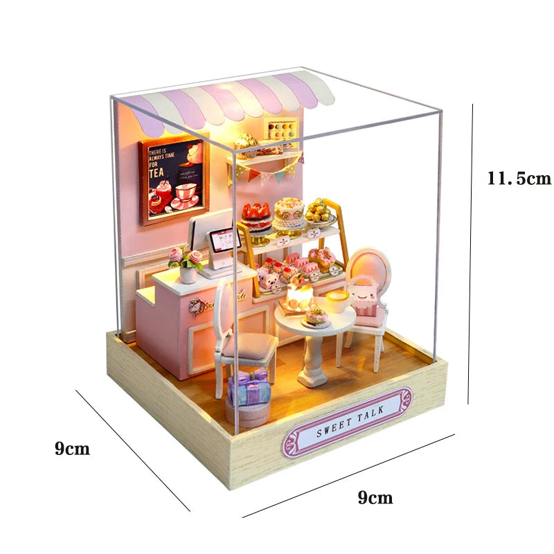 Kit de quarto em miniatura DIY, opções de modelos