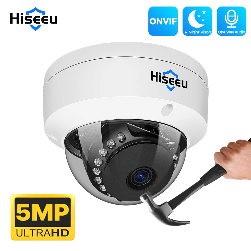5MP Dome PoE IP Camera with Face Comparison