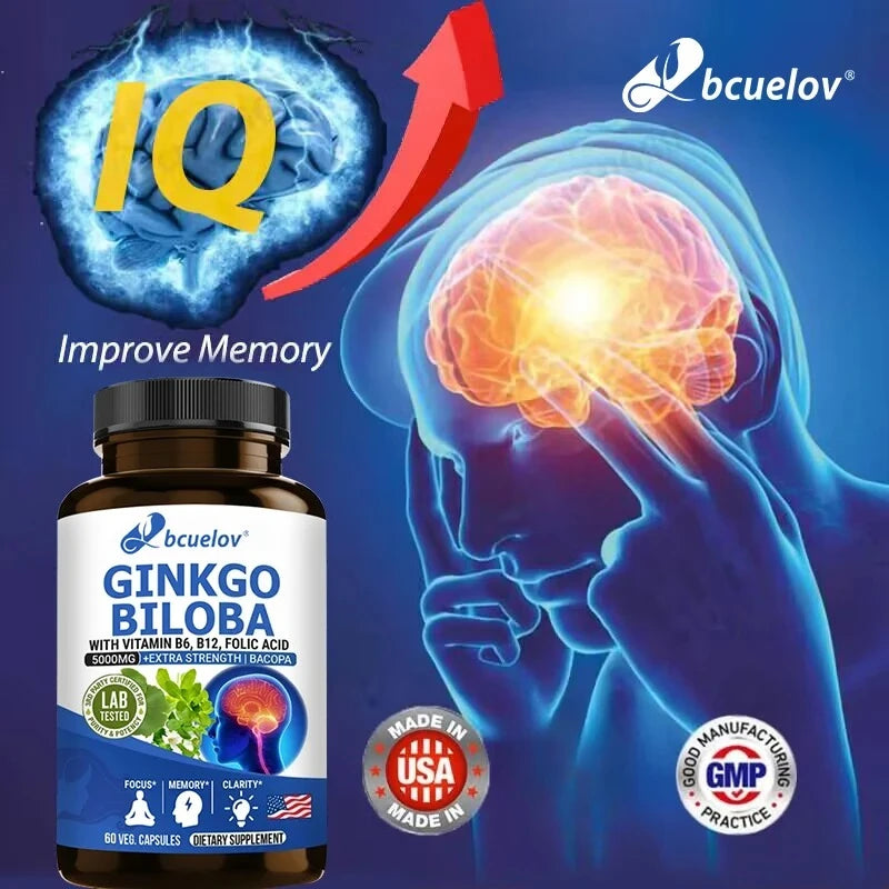 Ginkgo, suplimente de vitamina B6 și B12 capsule