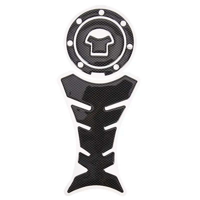 Gas Cap Cover Sticker and protector 3D Carbon Fiber Gel Gas Fuel Tank Pad Protector Sticker Motorcycle Universal 