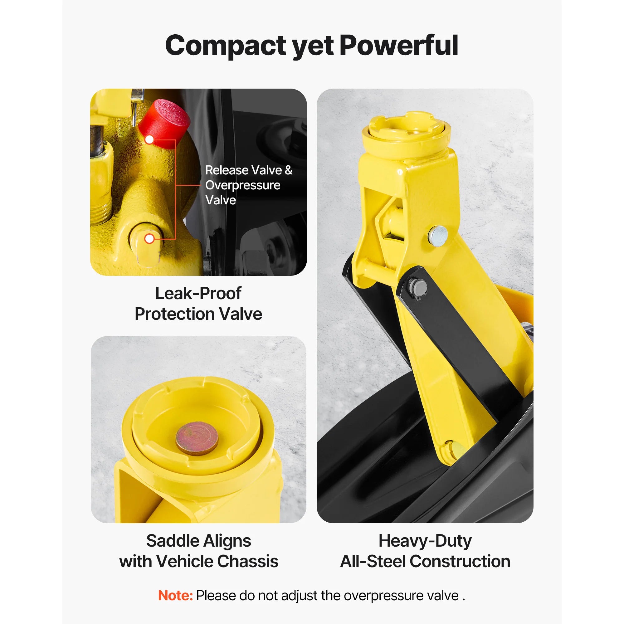 Low Profile Floor Jack with Stands, Steel Hydraulic Car Lift
