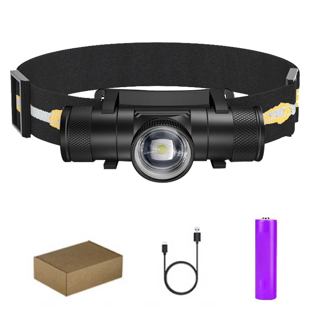 Zoomable LED Headlamp, 18650 Battery Options