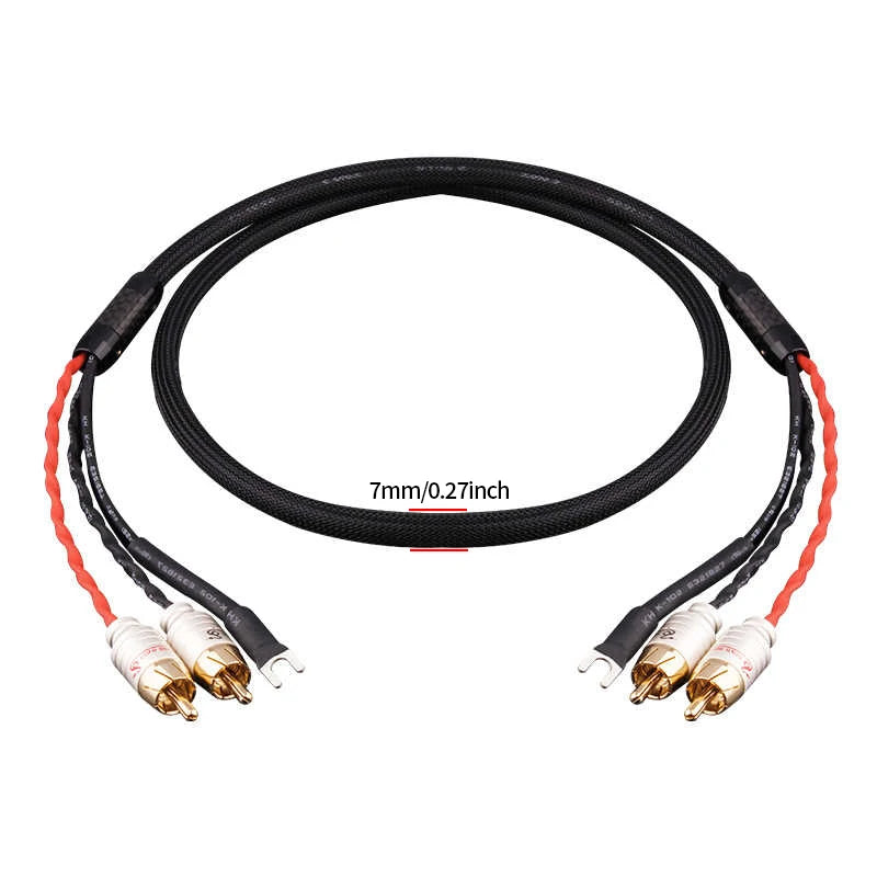 Stereo RCA Audio Cable with Separate Ground Lead