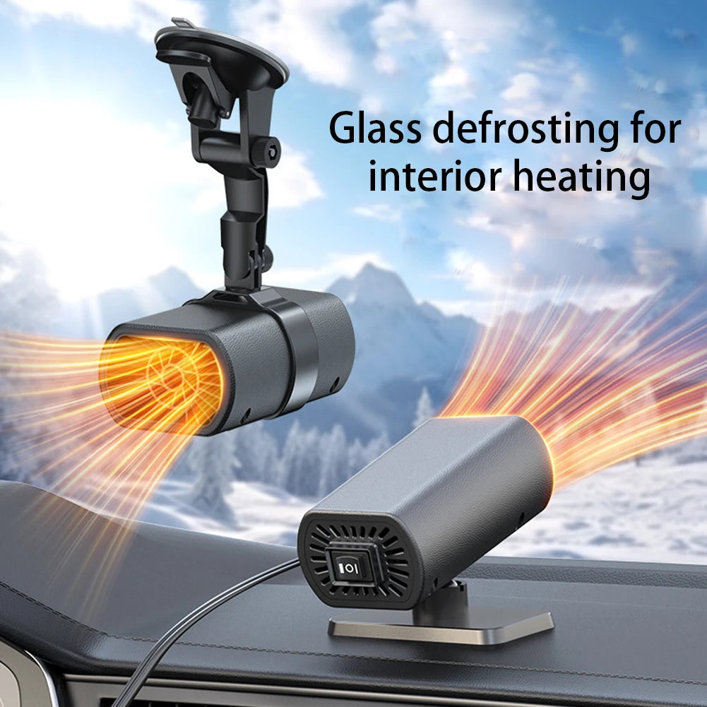 12V 200W Car Heater Demister Strong Suction Type Heating Fan Electric Cooling Windshield Defroster Defogging Demister For Winter 