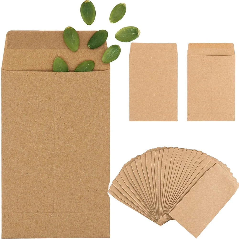 Paper Seed Envelopes, 6 × 10 cm