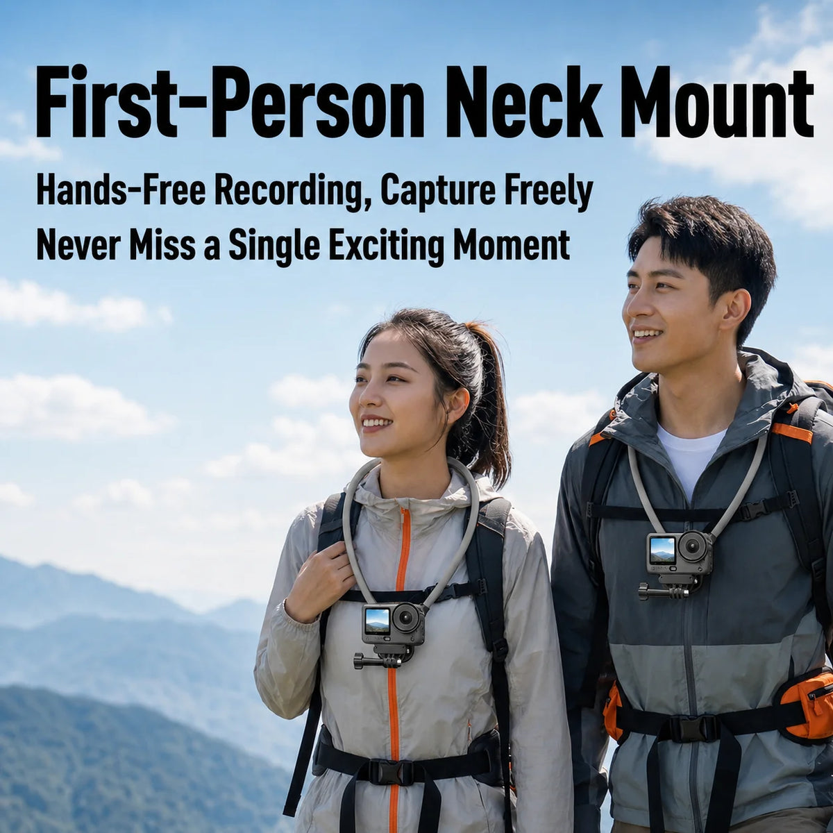 Neck Strap Holder for GoPro 13 12 11 10 9 8 DJI Osmo Action 6 5 4 3 Insta360 X5 X4 X3 Sports Camera Accessory