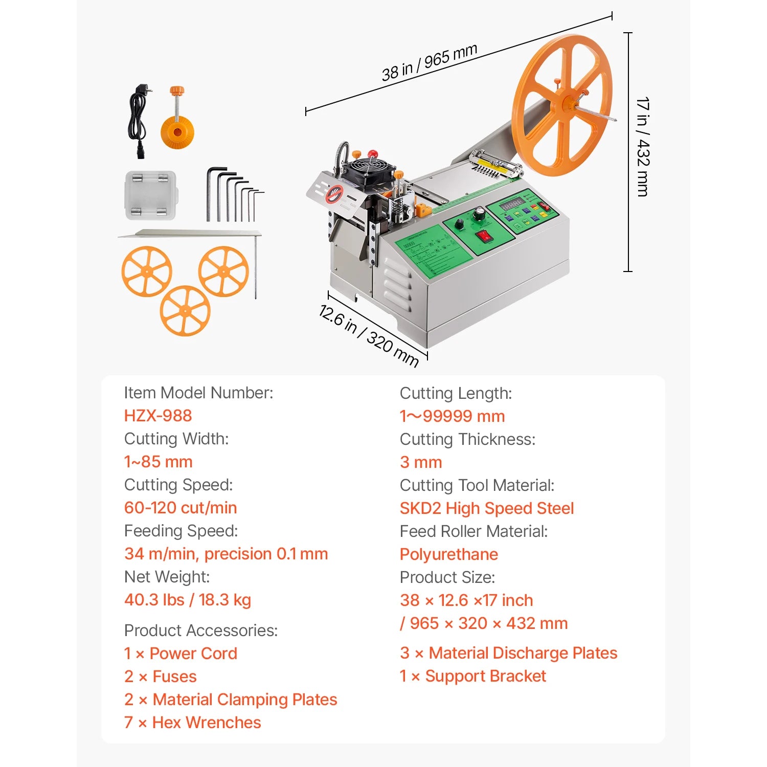SucceBuy Automatic Webbing Cutting Machine Hot Cold Ribbon Cutting Machine with Adjustable Temperature LCD Display for Shoelaces