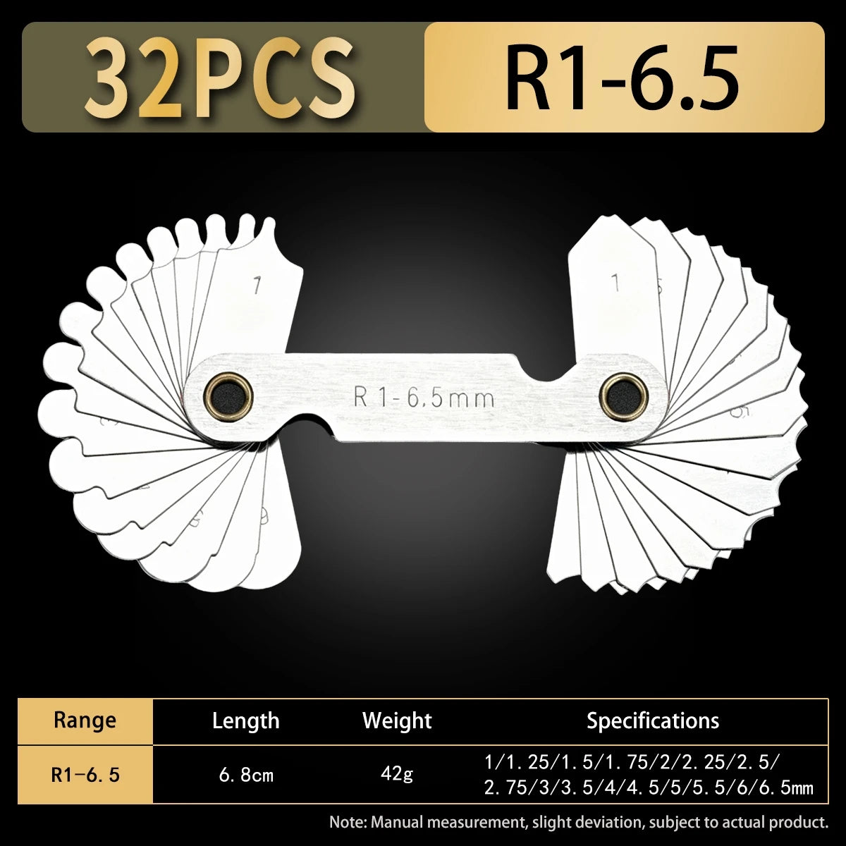 Radius Fillet Gauges for Concave and Convex Profiles