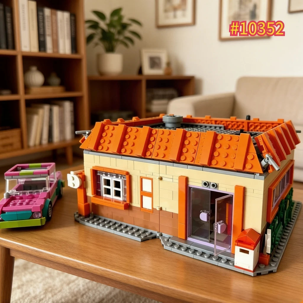 Hamburger Dükkanı Yapı Blokları Seti 1635 Parça Model Kiti