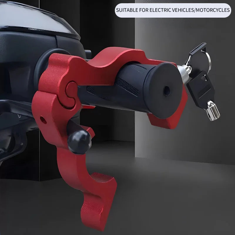 Motorcycle Handlebar Grip Lock for Bikes and Scooters